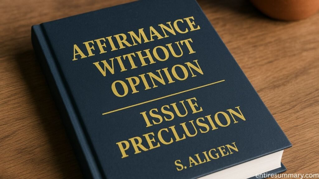 Affirmance Without Opinion Issue Preclusion